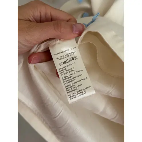 BHLDN Blue Bow Fitted Mini Dress Size 12 NEW