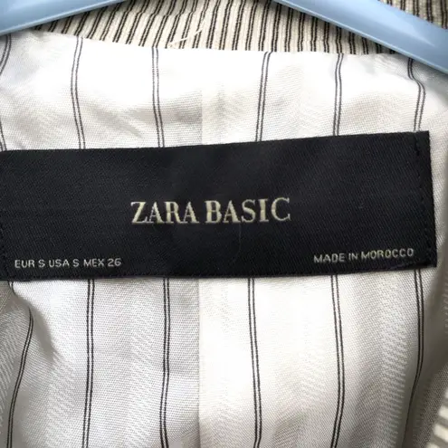 ZARA  stripe blazer double breasted detail button blazer S