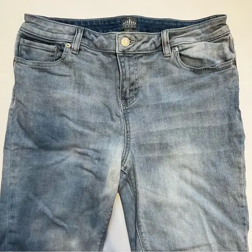 New York & Co. Soho Jeans Light Wash Bermuda Shorts Raw Hem 10