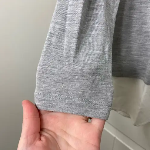 J.Crew NWOT  Mercantile women’s gray layered 3/4 long sleeve‎ blouse medium