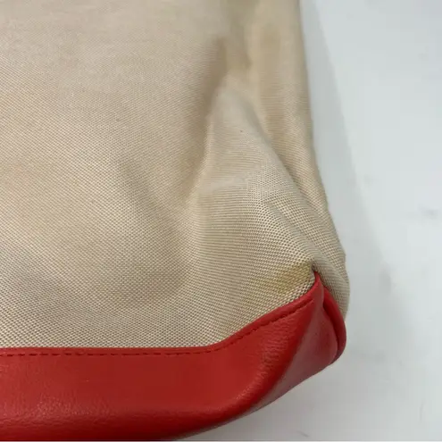 Coldwater Creek Cream & Orange Beach Tote