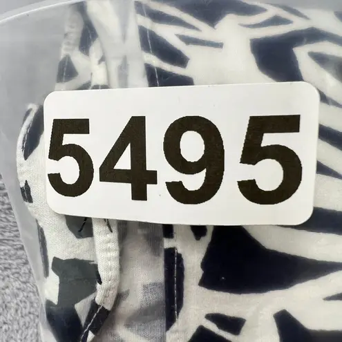 American Living Navy White Floral Fit & Flare Dress Belted Sleeveless Size 10