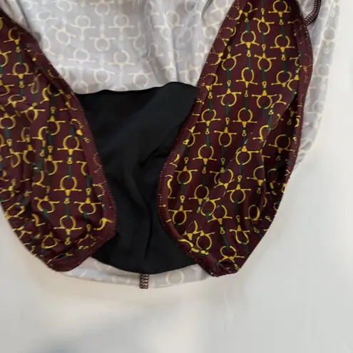 Lands End Geometric Halter Soft Cup One Piece Swimsuit Size 14