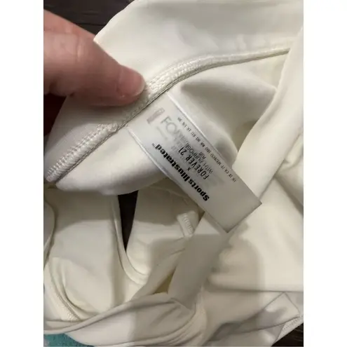 Forever 21 x Sports Illustrated Women’s 1X High Waist Cheeky Swim Bottom White