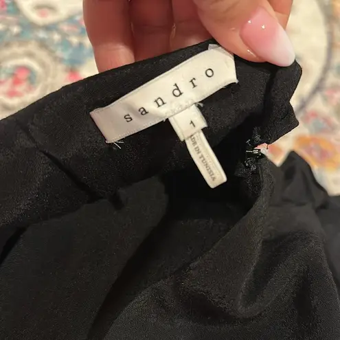 Sandro BLACK SLEEVELESS COCKTAIL DRESS S