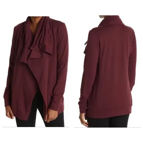 ALLSAINTS Black Delia Sweater Cardigan Size Small Draped Oversized Cotton