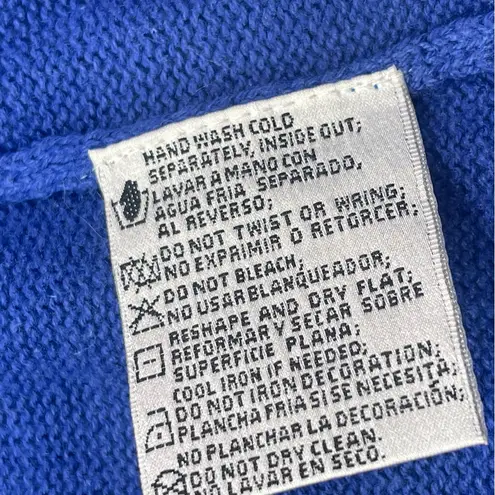 Vtg Victoria Jones Christmas Sweater Snowman Blu Hooded Cardigan Women M Festive Blue Size M