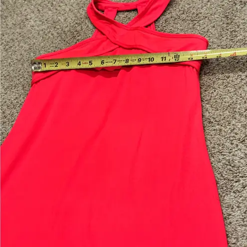 Fabletics  Red Halter Athletic Mini Dress Sz S Vibrant Sporty-Femme VacationReady
