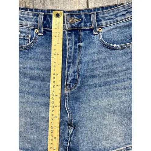 American Eagle Womens Size 4 Highest Rise Baggy Denim Jean Shorts Blue Casual