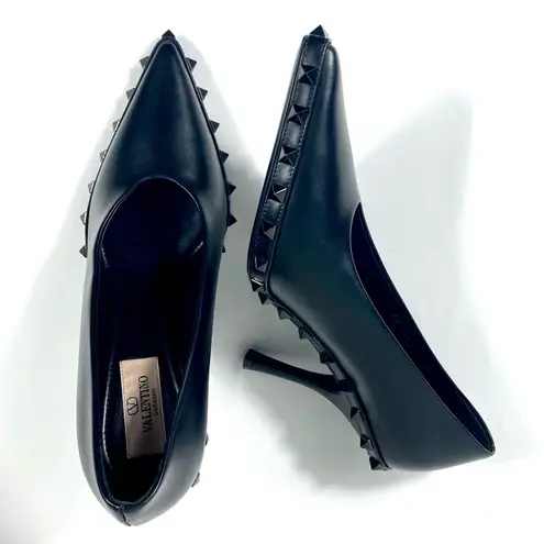 Valentino Garavani Rockstud 100 Leather Heels Pumps Black 36 EU NEW 3W0S0HX8NIB Size 6