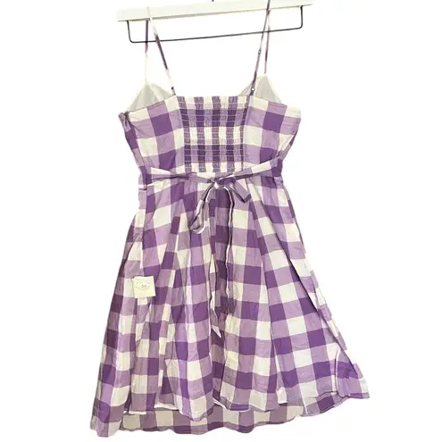 Heritage 1981 Cotton Purple and White Sleeveless Casual Sundress