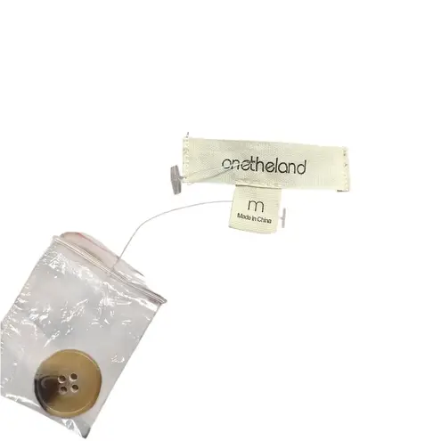 One the land Linen 4 Button Up Palazzo Wide-Leg Ankle Pants