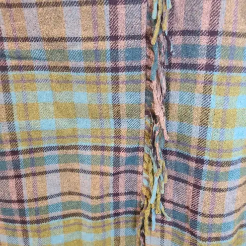 Plaid Petite Skirt with Front Slit Size 10