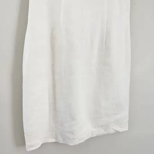 Boden USA Boden 100% Linen Sequin Cap Sleeve Sorrento Dress White Pink Green Red Size 6