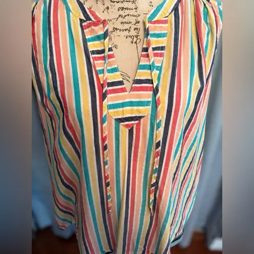 st. john's bay  Colorful Striped Blouse