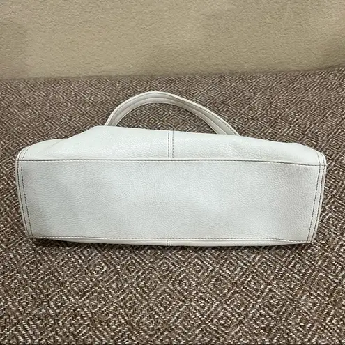 Reaction Kenneth Cole Vtg Kenneth Cole Reaction White Leather Rectangular Y2K Handbag Grunge Preppy - Image 5