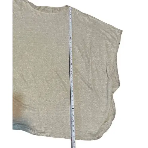 J. Jill M/L Poncho Style Sweater Airy Lagenlook Top 100% Linen Beige Tan Size M