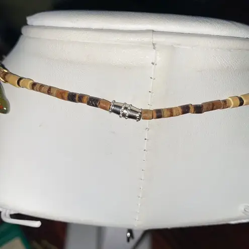 Natural Stone Carved Animal Totem Fetish Heishi Necklace Brown