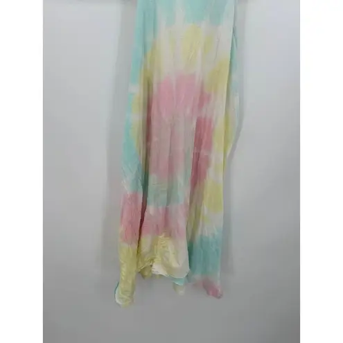 Gypsy Warrior Pink Blue Yellow White Tie Dye Tank Top Women's Size X-Small XS