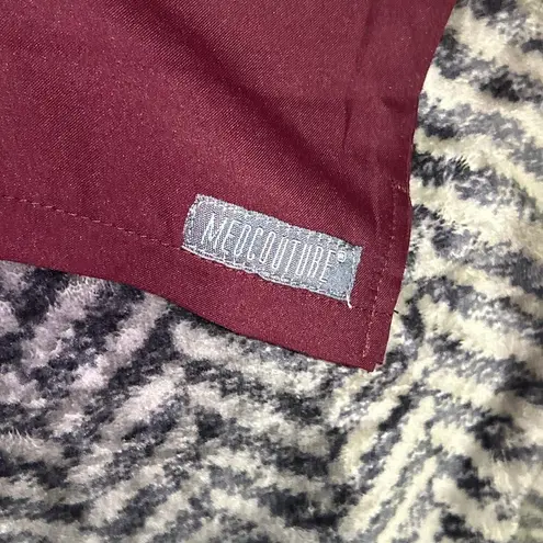 Med Couture Women's Scrub Top Wine Size XS