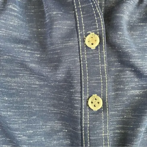 Vintage 70s Leisure Suit Button Jacket Dagger Pointed Collar Blue White S