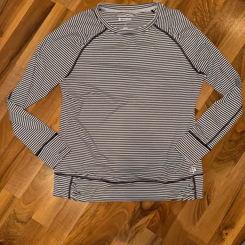 Coolibar tempo tee UPF 50+ Sun Protection Long Sleeve Striped Tempo Tee Shirt L Black Size L