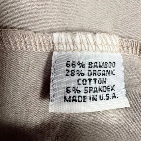 Bryn Walker Tunic SM Taupe Long Sleeve Boat Neck Tunic Top Made USA Minimalist