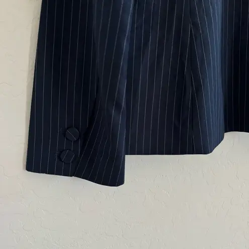 NWT Cupcakes & Cashmere Night Sky Dark Blue Navy Pinstripe Pocket Blazer Size M Size M