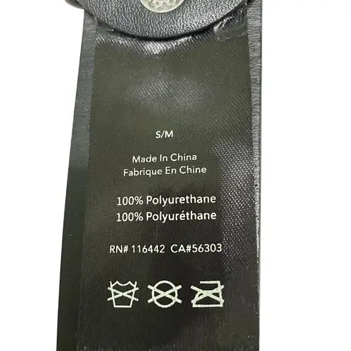 Empyre Bindi Butterfly Studded Faux Leather Black Belt S/M