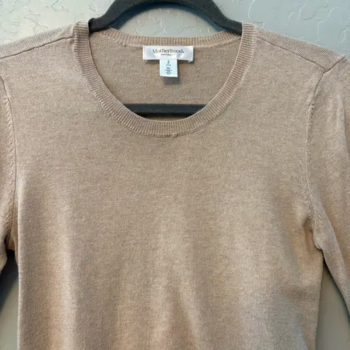 Motherhood Maternity beige long sleeve crew neck knit sweater size small
