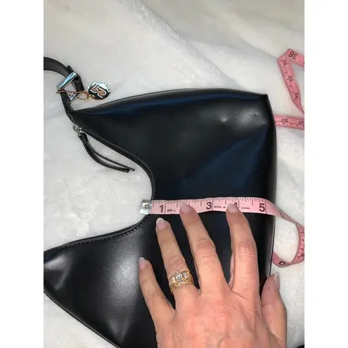 Petite Simone Women's Black Crescent Shoulder Bag Fashion Casual