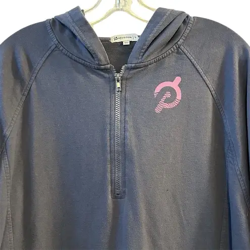 Peloton Women's Large 1/4 Zip Hoodie Multicolor Activewear Grey Purple