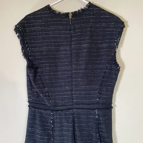 Rebecca Taylor Womens Dress Size 8 Black Sparkle Stretch Tweed Sleeveless $495