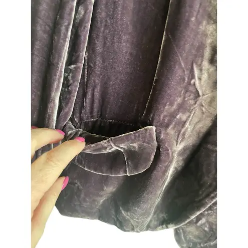 BCBGMAXAZRIA BCGBMaxazria Women Jacket S Purple Crushed Velvet Rocker Y2K Retro Whimsigoth