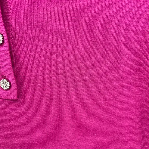 Isaac Mizrahi Womens Sweater Size 1X Magenta Warm Cozy Soft Preppy Academia Purple