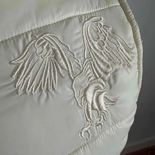 Burton Ivory Sleeveless Hooded Button Up Puffer Vest Size Medium