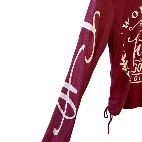 On Fire | Maroon Faith Graphic Hoodie Size Small NWT NEW