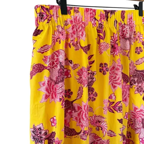 Cara Cara Chase Tiered Midi Skirt Yellow Size L