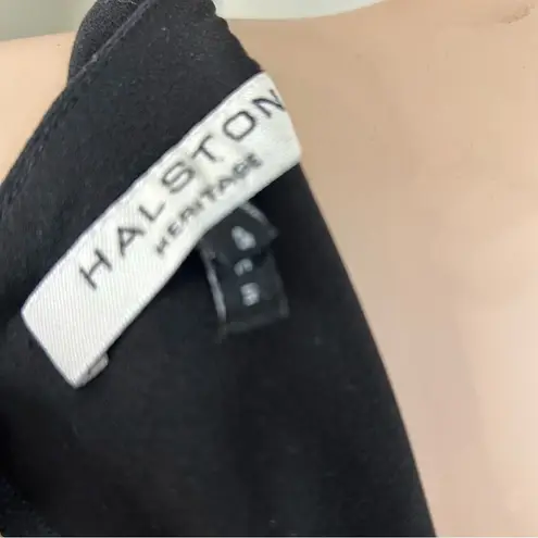 Halston Heritage peplum Asymmetrical Structure Tank Dress Size 4 Black