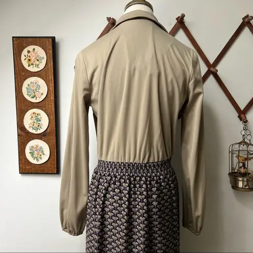 Toni Todd 1970’s Dress & Vest Retro Two-Piece Set Medium