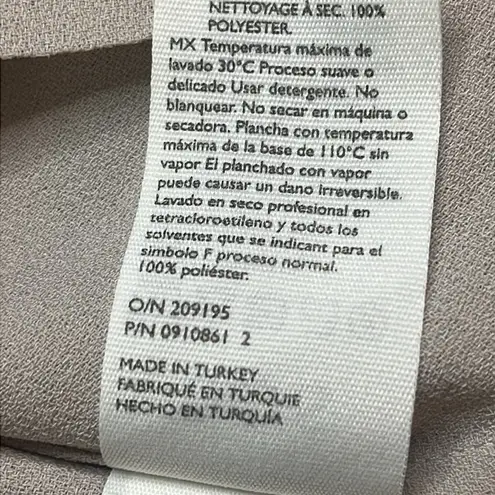 COS beige Sleeveless mock neck tie back longline tunic top size 12