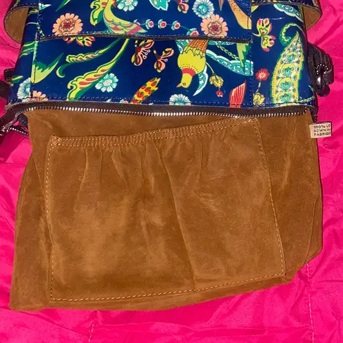 Patricia Nash TROPICAL BIRDS OF PARADISE CROSSBODY Genuine Leather Purse EUC