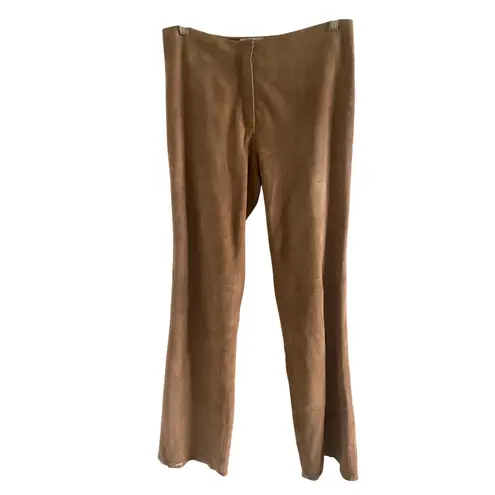 VS2 Tan Suede Bootcut Pants Women’s Size 4 Brown Western Ranch Style Vintage Y2K