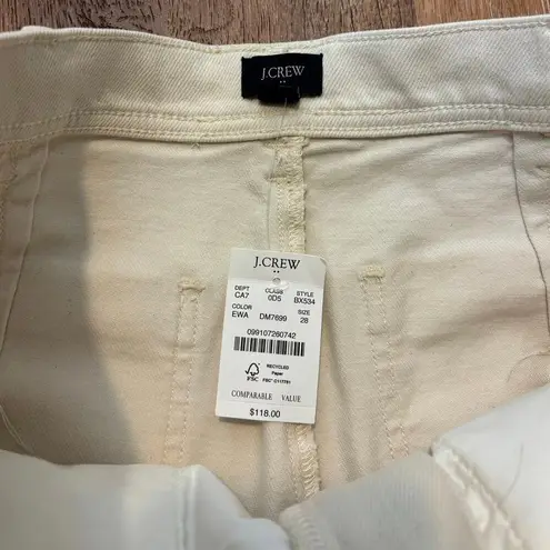 NWT J.Crew Seamed Straight Leg Jean In All Day Stretch Rope Tie Waist Size 28