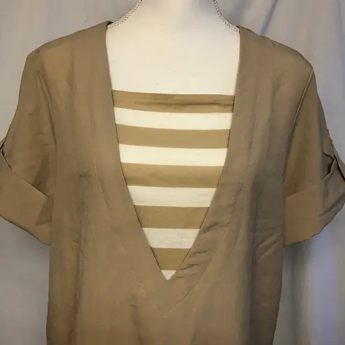 Blair Casual Tan Pant Suit Womens M Used