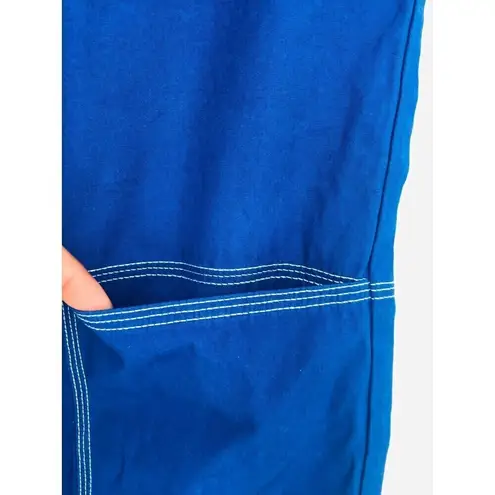 Edikted Royal Blue 100% Cotton Cargo Baggy Lightweight Pants Juniors L