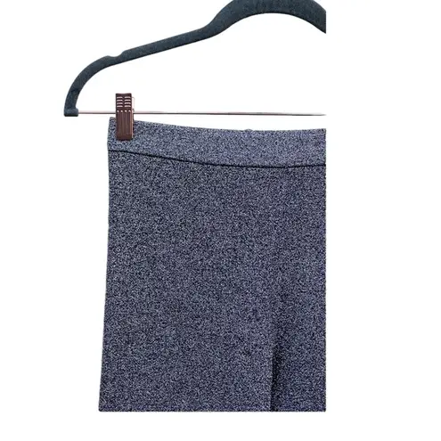 Sandro Paris Black Metallic Silver Lurex Knit Skinny Leggings Small