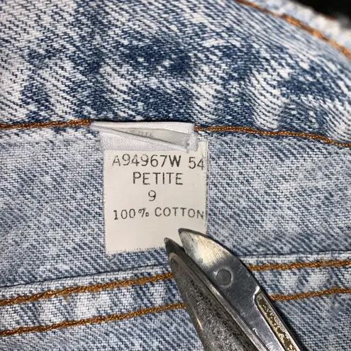 Chic Jeans VINTAGE Women Chic High Waist MOM ACID WASH Blue Jeans PETITE size 9 27X27