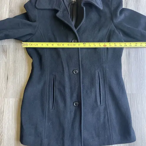 Calvin Klein Calvin‎ Klein - Womens Coat Size S - Angora Rabbit Hair Wool Blend Soft Black - Image 5