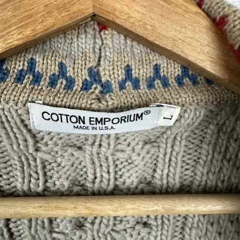 Cotton Emporium Womens Large Southwestern Western Sweater Vest Cardigan Fringe